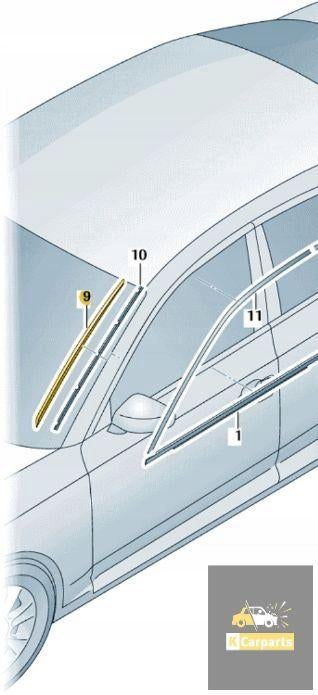 8W0854327C, garniture de pare-brise gauche Audi A4 B9 8W 8W0, AUDI AG, Auto-Union-Strasse 1
85045  Ingolstadt, DE, Audi, Utilisé