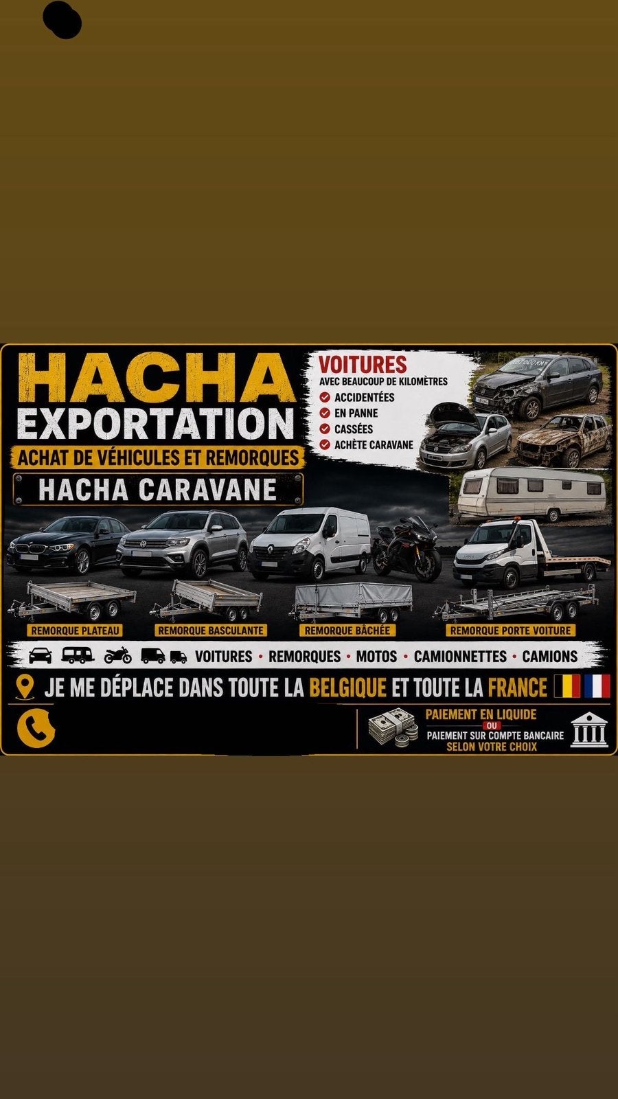 Rachète tout type de véhicule, Particulier, Achat