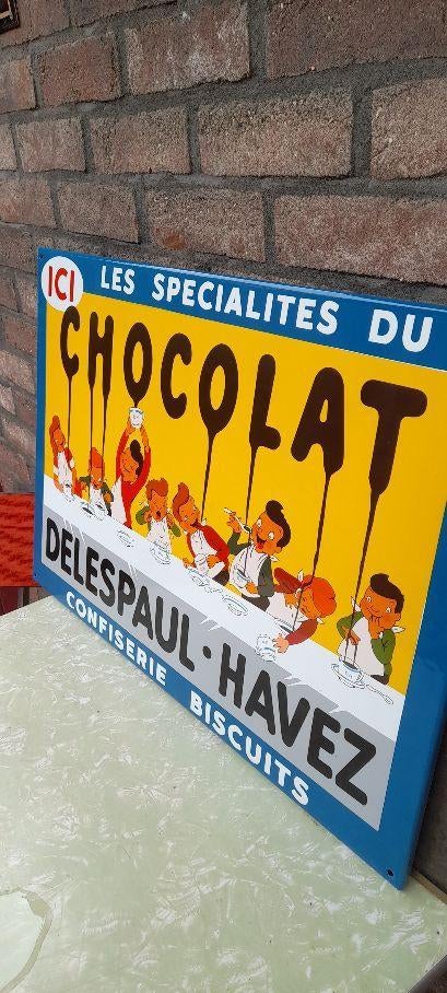 chocolat emaillebord delespaul havez REPRO, Enlèvement ou Envoi, Neuf, Panneau publicitaire