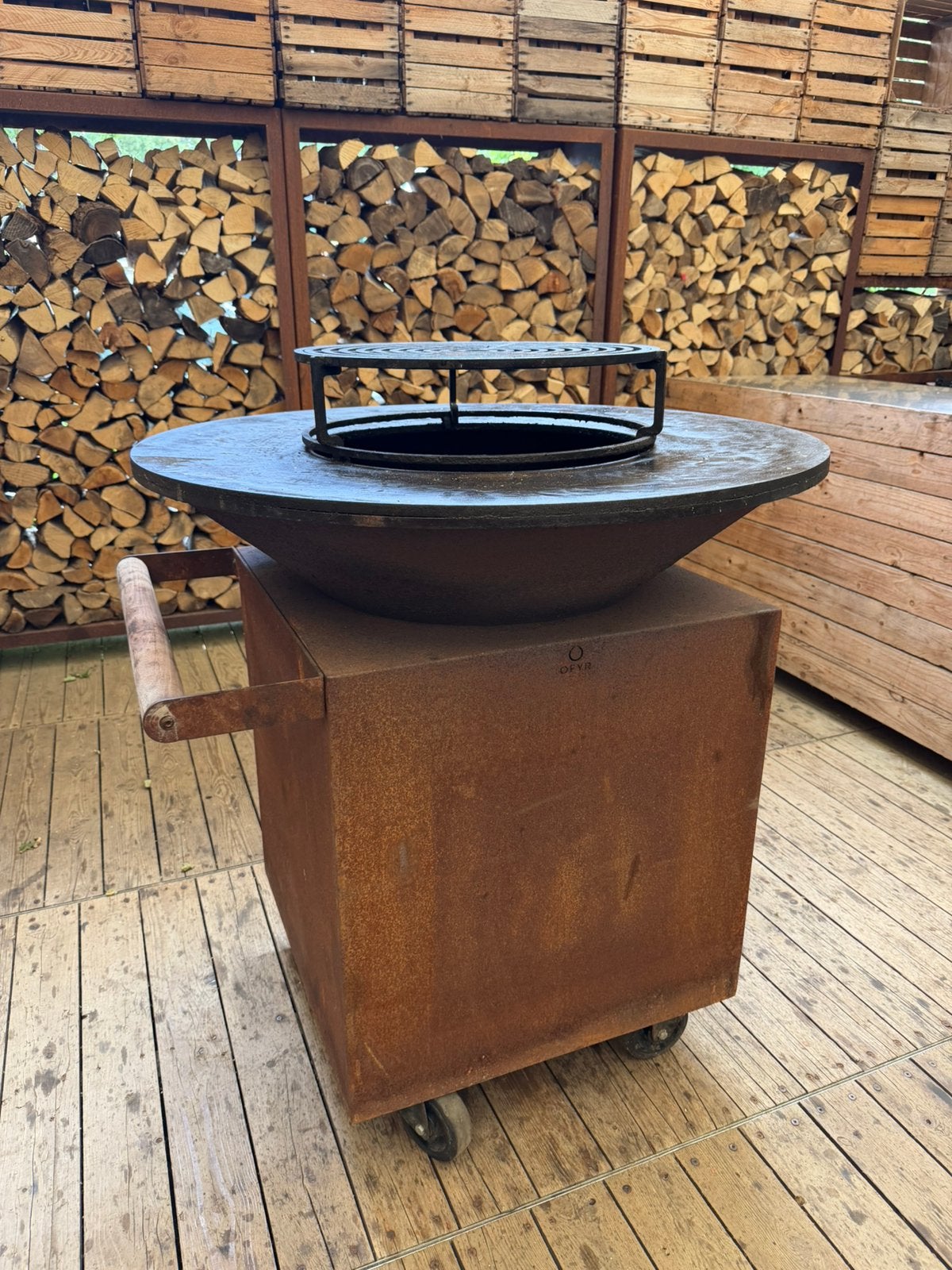 ACTIE Ofyr demotoestel corten 100 pro., Jardin & Terrasse, Barbecues au charbon de bois, Enlèvement, Utilisé