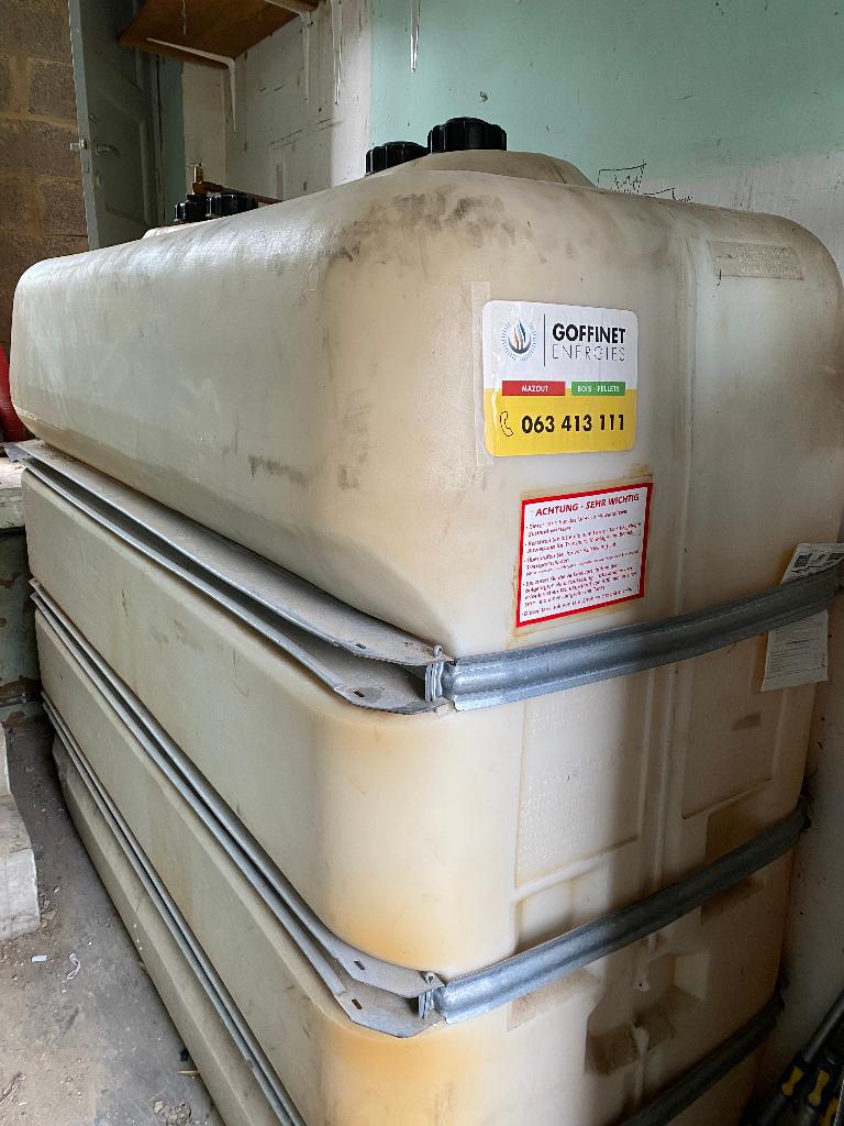 Cuve à mazout polyethylène 2500L, Enlèvement, Utilisé, Autres types