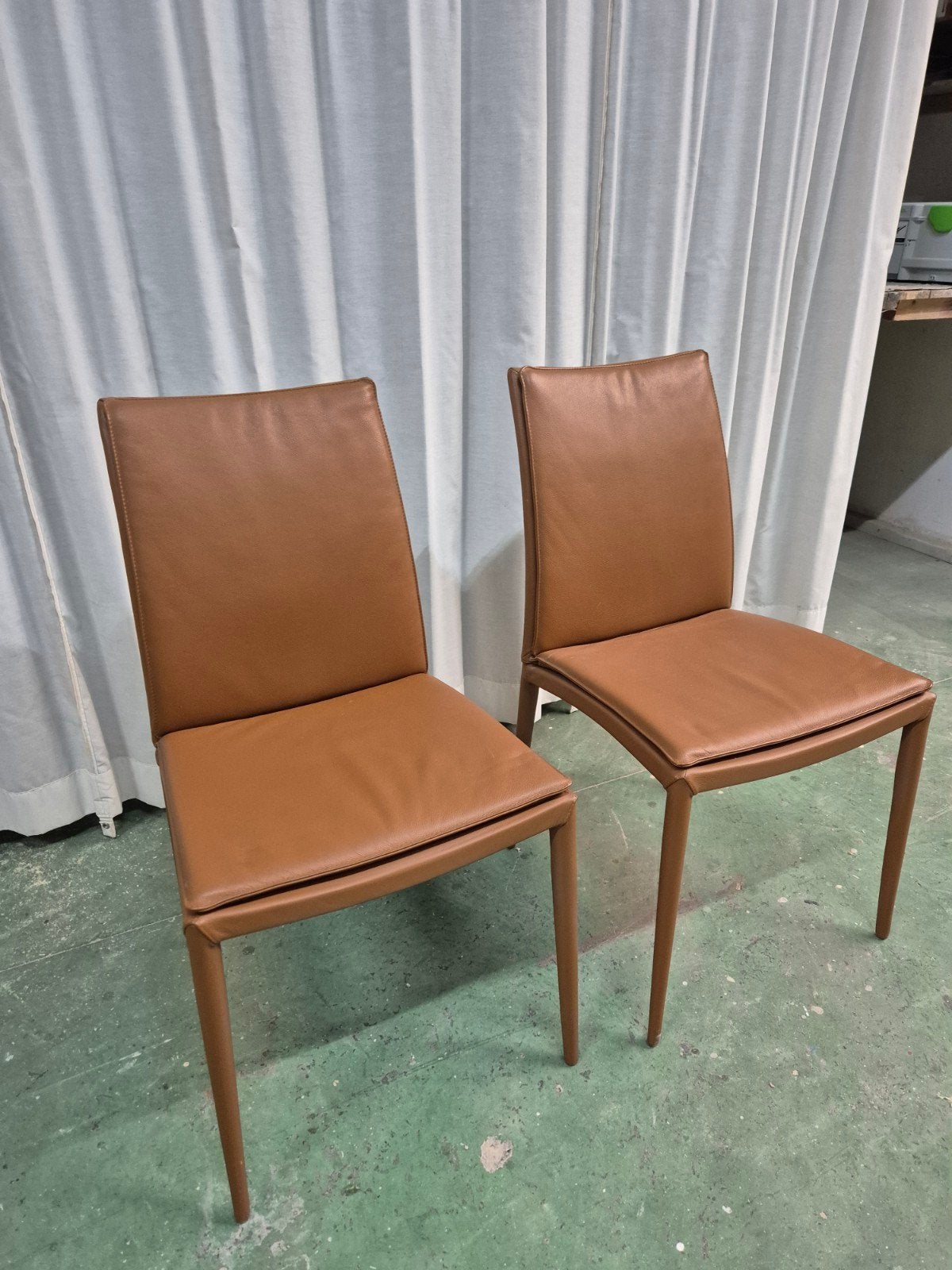 Eforma eetkamerstoelen, Ophalen, Leer