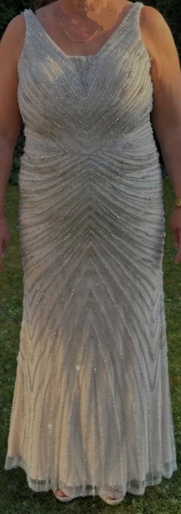 Robe de soirée, Ophalen, Maat 42/44 (L), Grijs, Gedragen