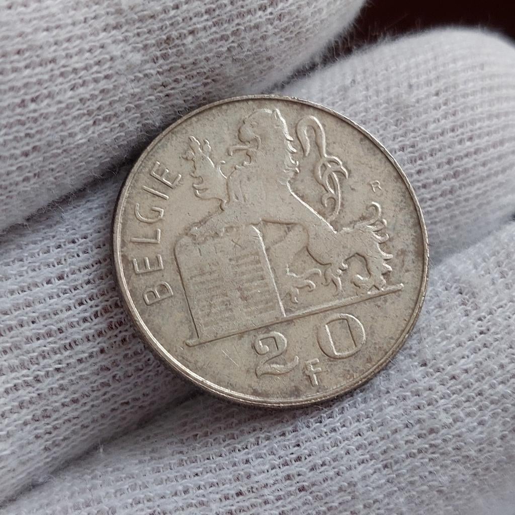 Zeldzamer / Munt / België / 20 Frank / 1954 VL / Zilver 835, Ophalen of Verzenden, Zilver, Losse munt
