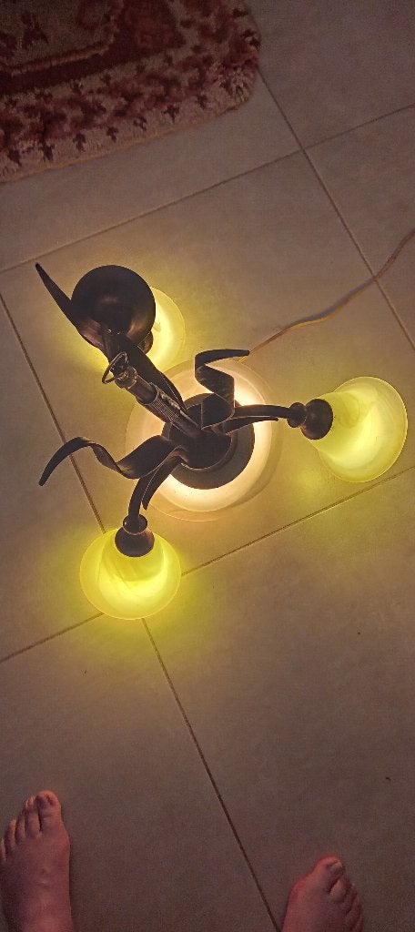 très beau lustre, Klassiek, Verre, Comme neuf, Enlèvement