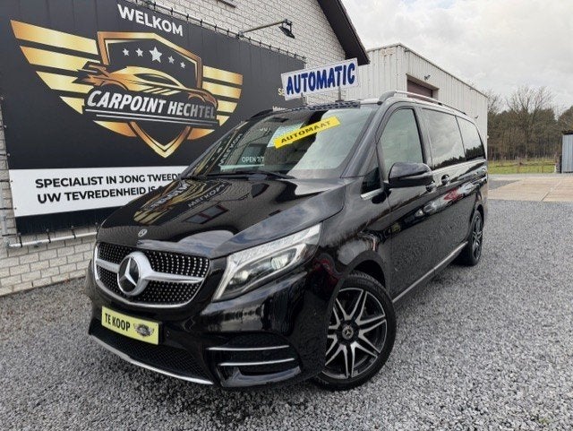 Mercedes V 300d AUTOMAAT dubbelcabine AMG PACK 79 000 km !, Auto's, Automaat, Dealer onderhouden, 1995 cc, Zwart