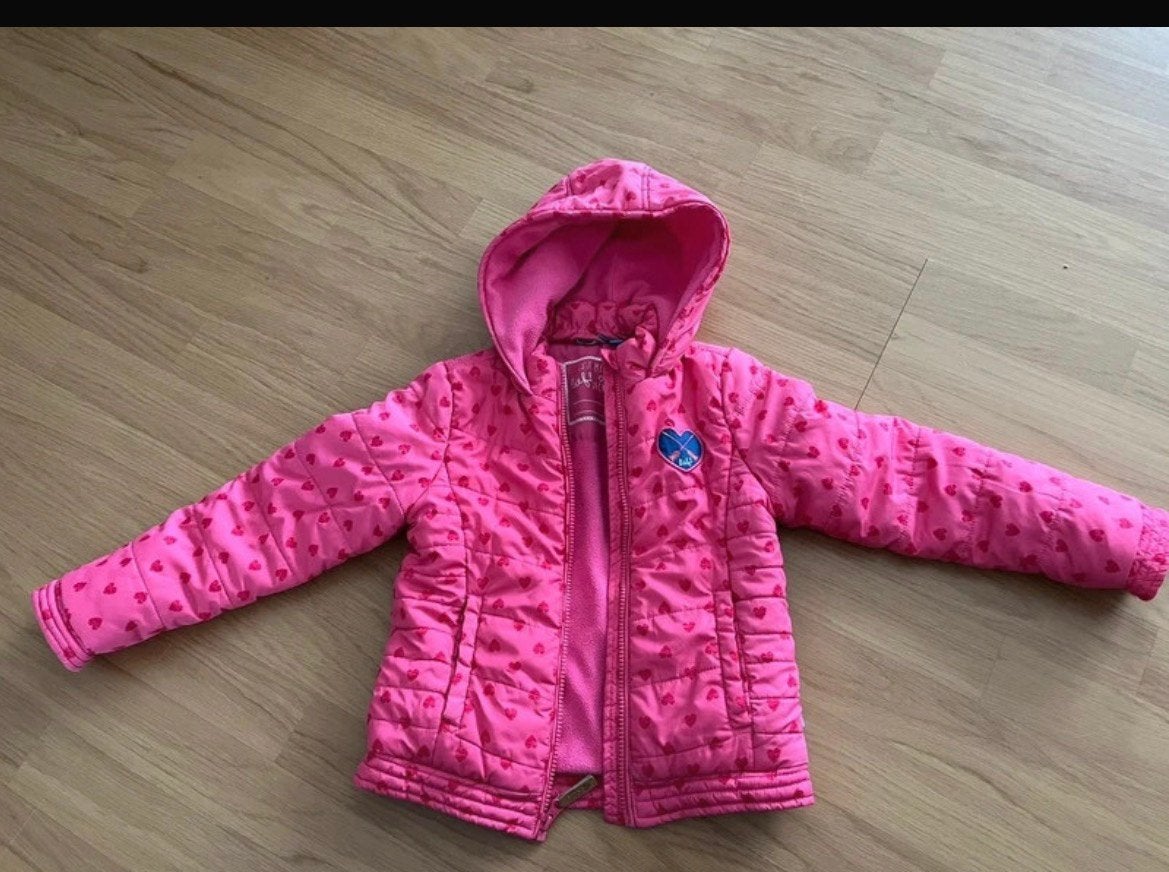 Lief meisjesjasje maat 110, Kinderen en Baby's, Kinderkleding | Maat 110, Verzenden, Gebruikt, Meisje, Jas