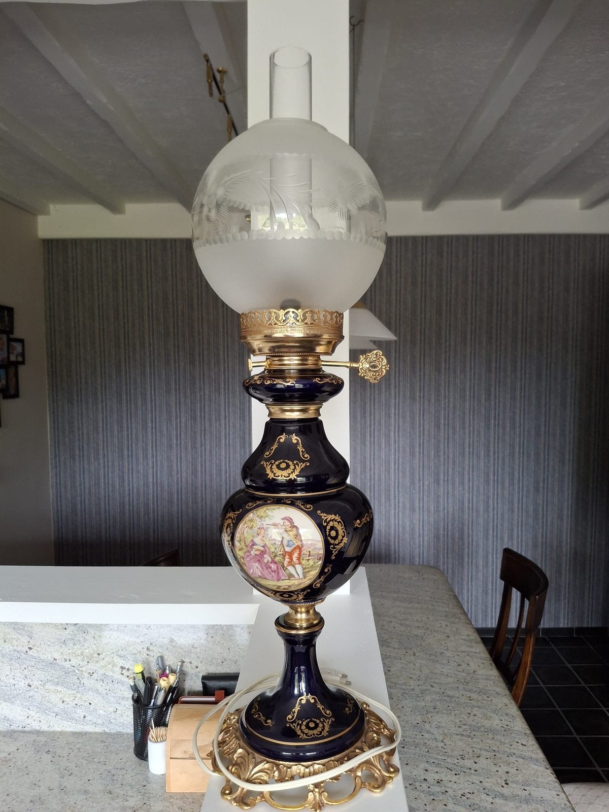 Staan lamp antieke, Ophalen