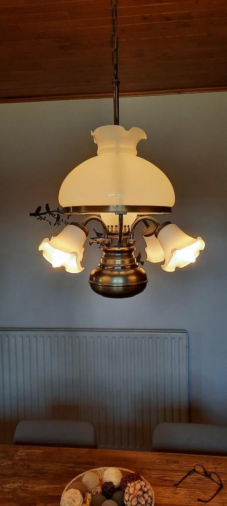 Luster, Ophalen of Verzenden, Gebruikt, Glas, Rustiek