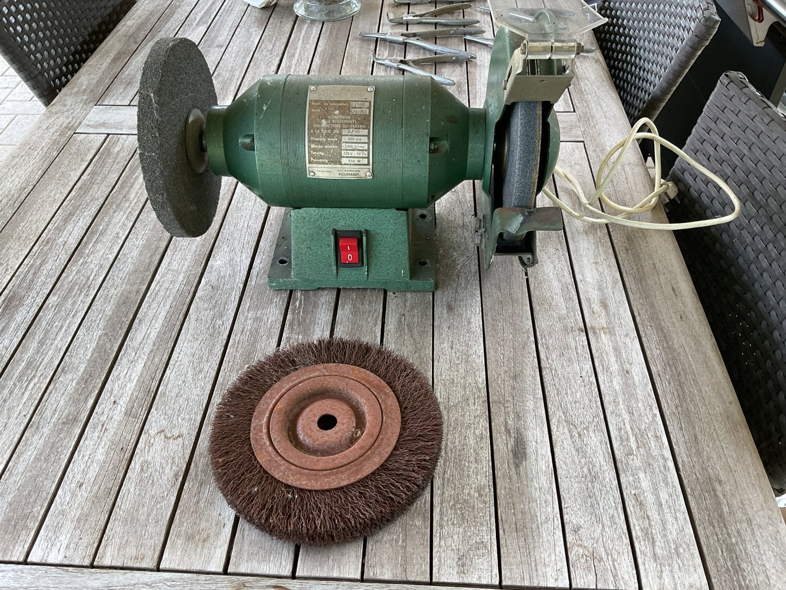 Slijpmolen, Ophalen, Gebruikt
