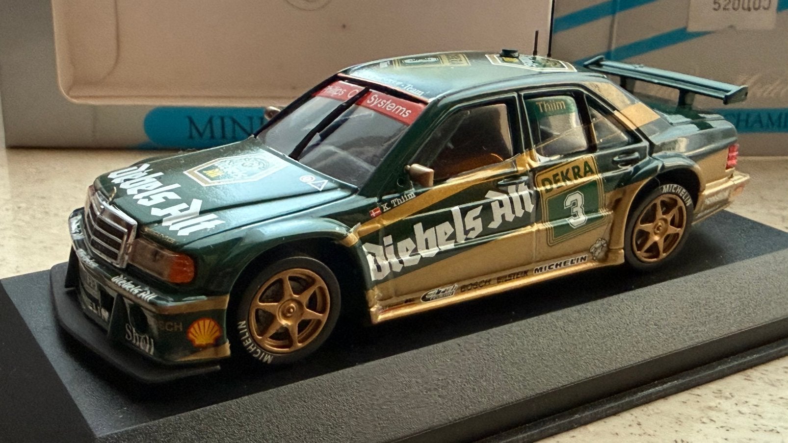 Mercedes 190 DTM 1993 Thiim, Enlèvement ou Envoi, Comme neuf, Voiture, MiniChamps