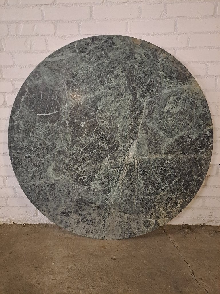 1 Marmeren blad, kleur zwart/groen/wit, rond 104 cm., Doe-het-zelf en Bouw, Platen en Panelen, Ophalen, Zo goed als nieuw, Overige materialen