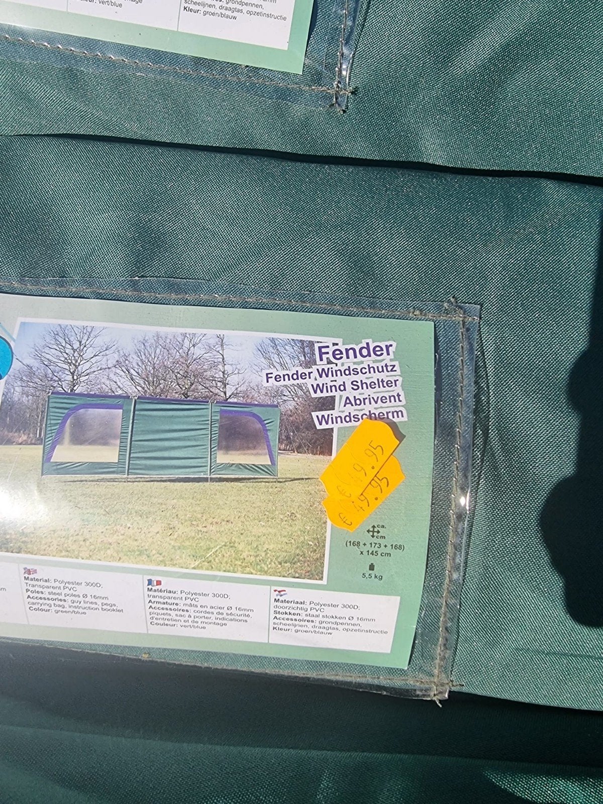 windschermen nieuw, Ophalen