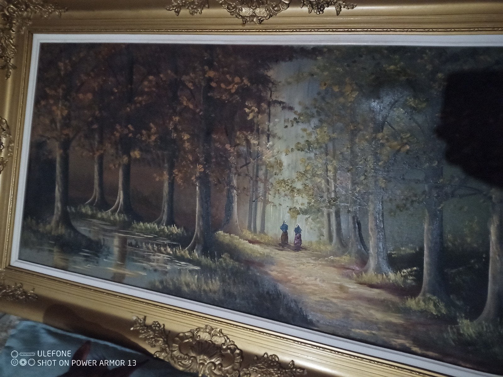 schilderij bomen bos, Antiek en Kunst, Ophalen
