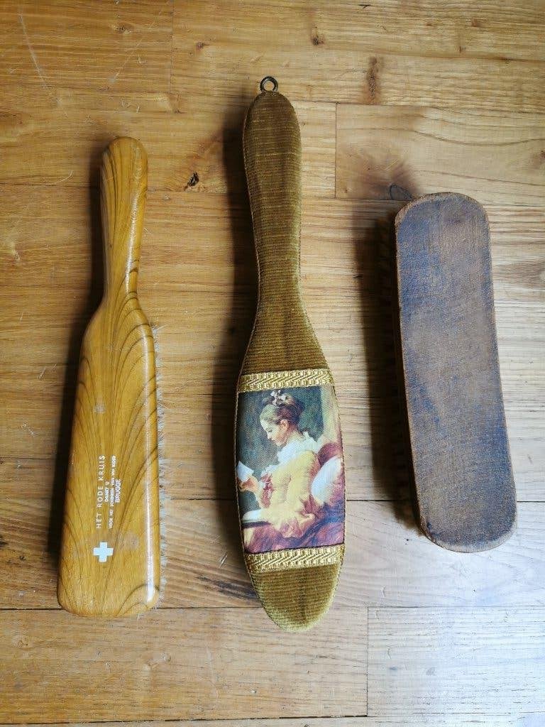 3x Vintage kledingborstel, Ophalen of Verzenden, Persoonlijke verzorging