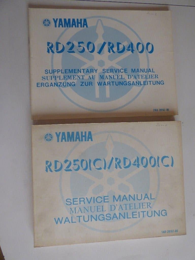 YAMAHA RD250 (C) / RD400 (C) WERKPLAATSHANDBOEK & SUPPLEMENT, Motoren, Handleidingen en Instructieboekjes, Yamaha, Ophalen of Verzenden