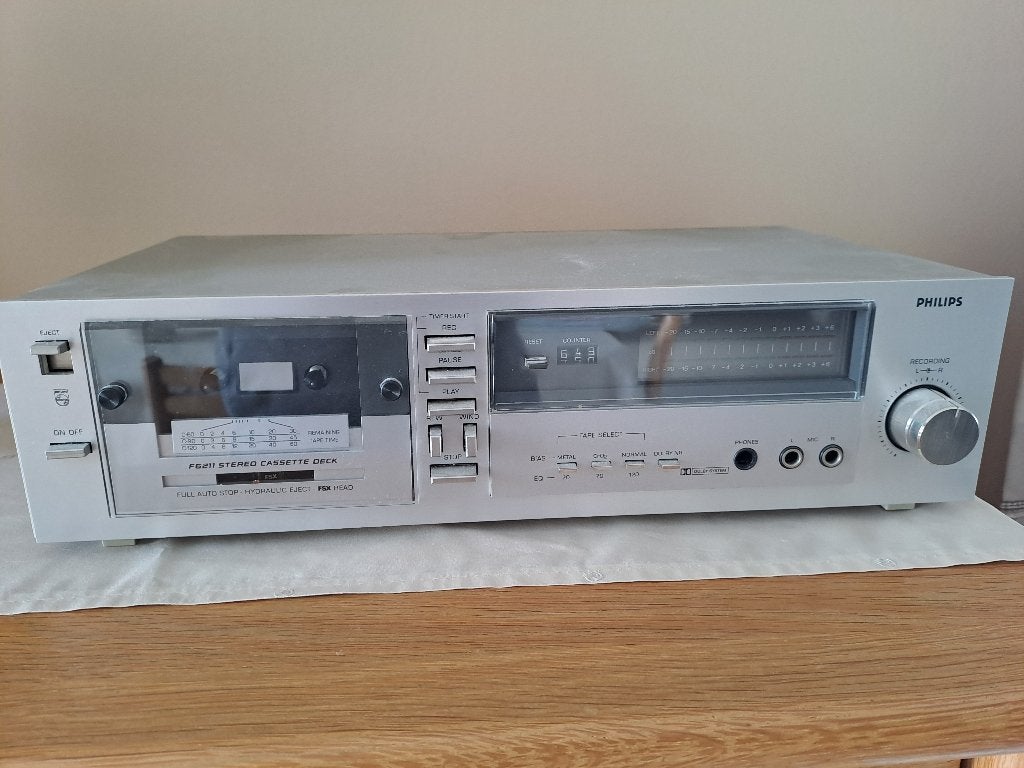 Philips cassettedeck, TV, Hi-fi & Vidéo, Decks cassettes, Enlèvement, Philips, Tape counter