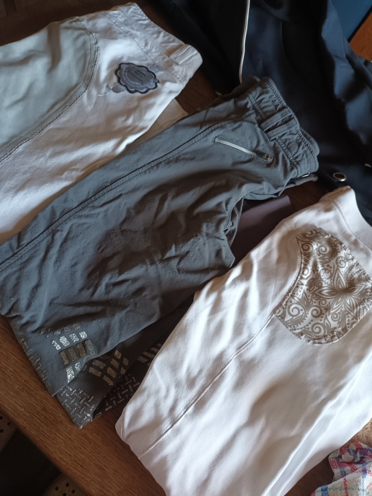 set van 3 rijbroeken en wedstrijdvestje , maat xs., Dieren en Toebehoren, Dames, Gebruikt, XS, Ophalen of Verzenden