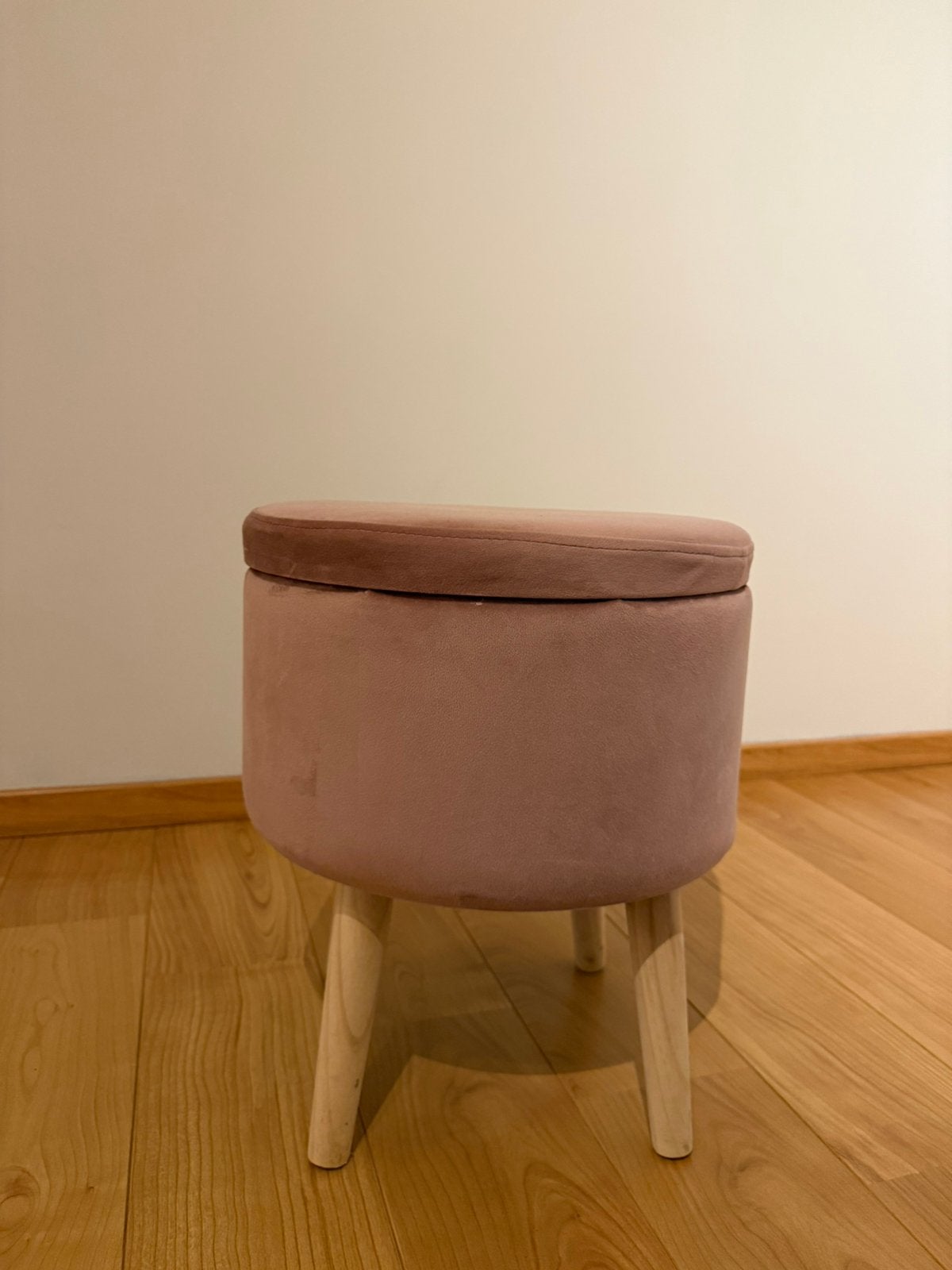 Pouf rose clair (avec poche de rangement), Enlèvement ou Envoi, Comme neuf