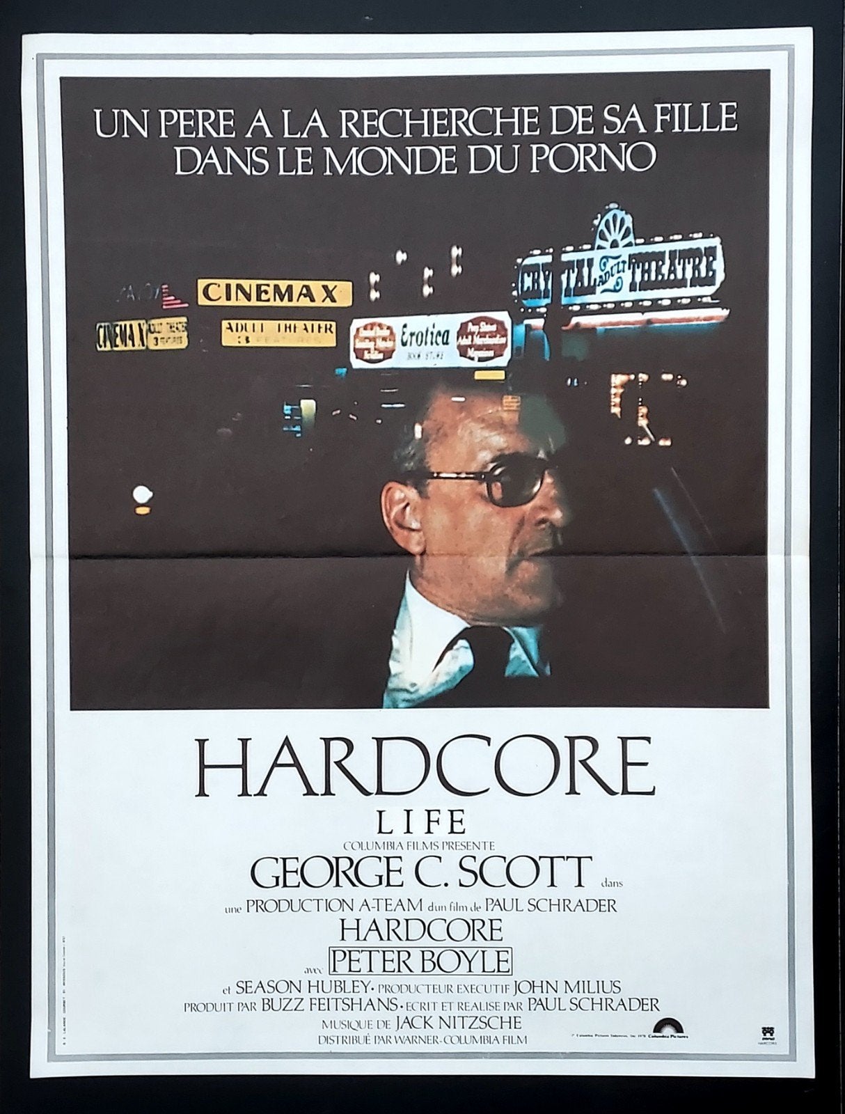 HARDCORE affiche 1979 Paul SCHRADER George C. SCOTT, Envoi