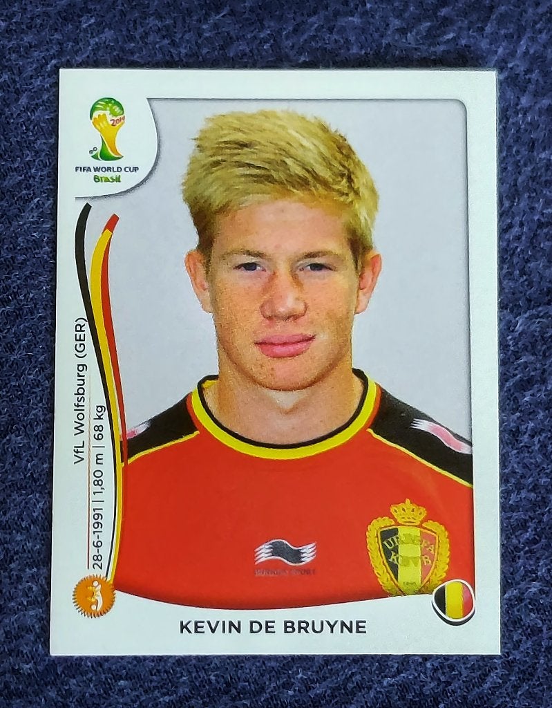 Panini sticker card voetbal ' WK 2014 - Kevin De Bruyne ', Verzamelen, Ophalen of Verzenden, Nieuw, Poster, Plaatje of Sticker