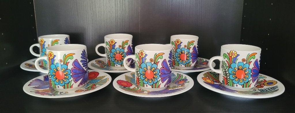 Originele Villeroy & Boch ACAPULCO Koffieset (6 stuks), Enlèvement