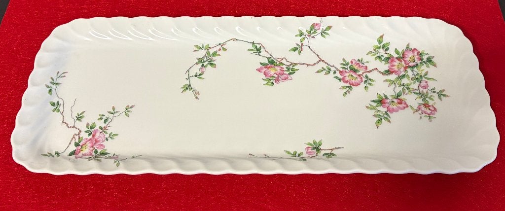 Haviland Limoges porseleinen taartschaal met eglantines, Ophalen of Verzenden