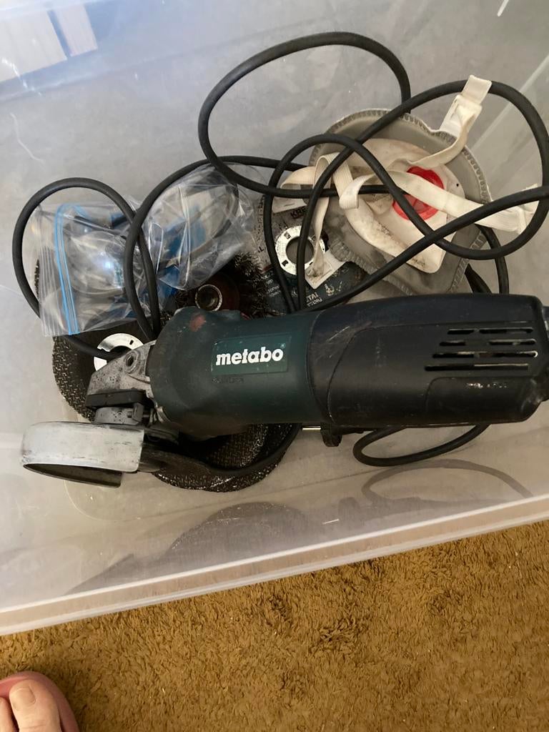 Slijpmachine Metabo, Ophalen, Gebruikt, 700 tot 1000 watt, Haakse handslijpmachine