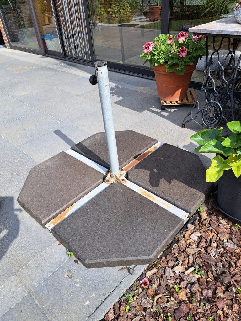 inlegstukken voor parasolvoet, Tuin en Terras, Parasols, Ophalen, Gebruikt, Parasolvoet
