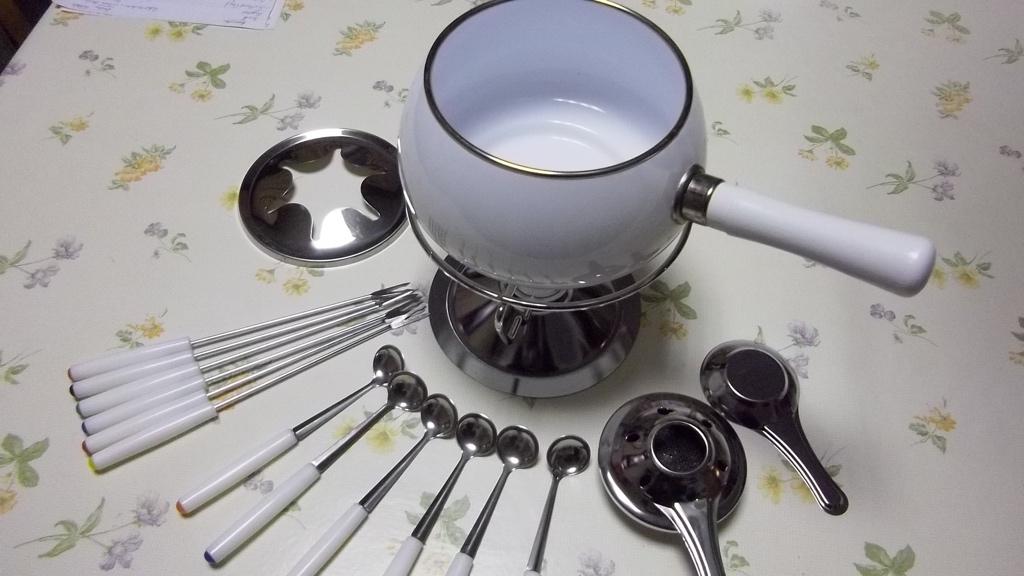 Nouveau set à fondue + 6 fourchettes + 6 cuillères, Enlèvement ou Envoi, Neuf