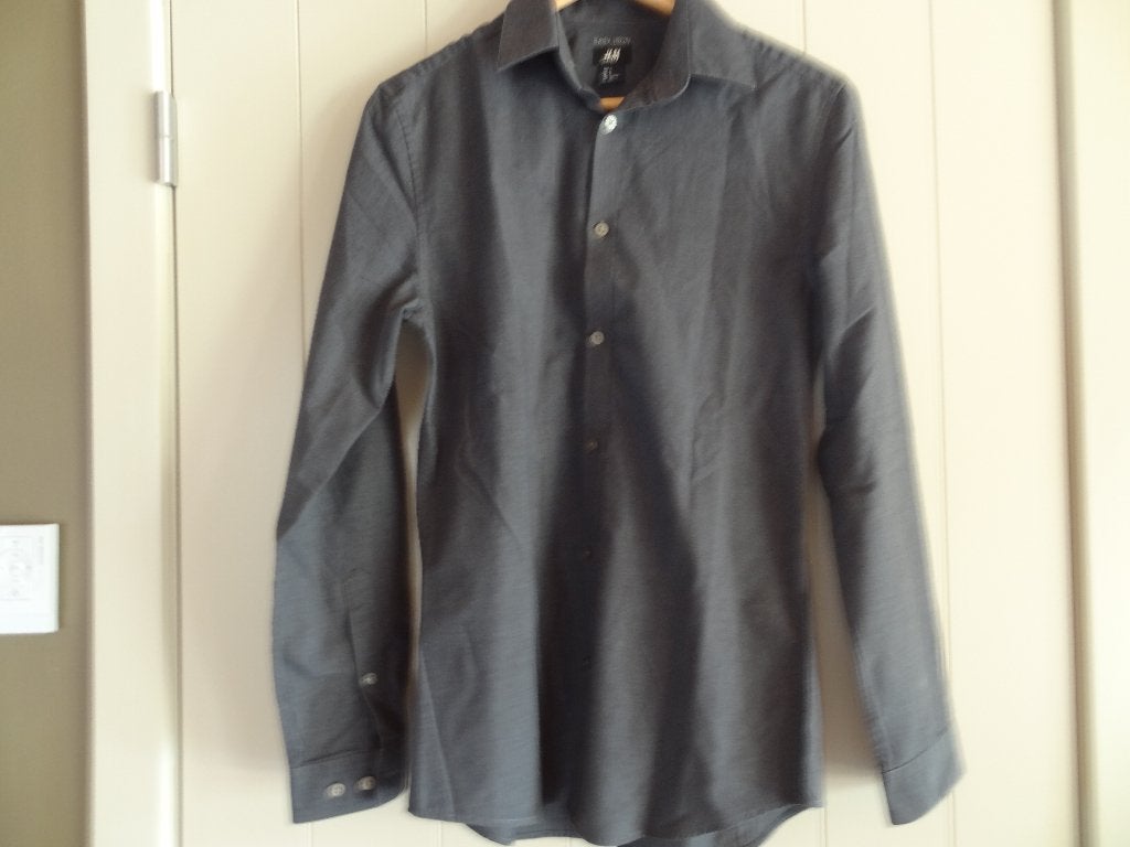 grijze overhemd h&m smal  nieuw, Kleding | Heren, Overhemden, Ophalen of Verzenden, Nieuw, Grijs, H&M
