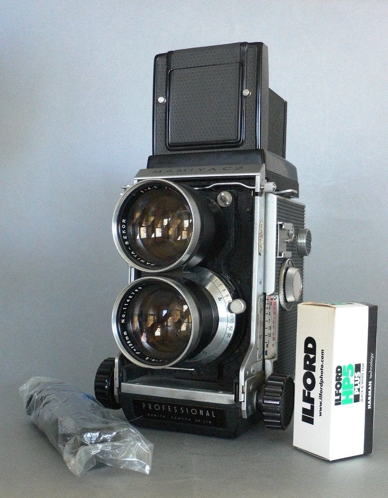 Secteur de la caméra vidéo TLR Mamiya C3 Professional moyen, TV, Hi-fi & Vidéo, Enlèvement ou Envoi, Utilisé, Autres Marques
