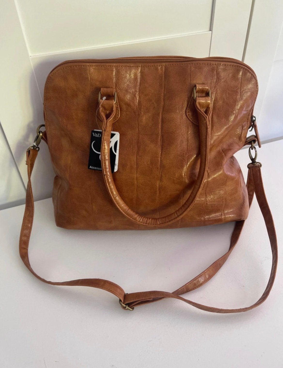 NOUVEAU sac shopping Vroom & Dreesmann Croco, Enlèvement ou Envoi, Neuf, Shopper