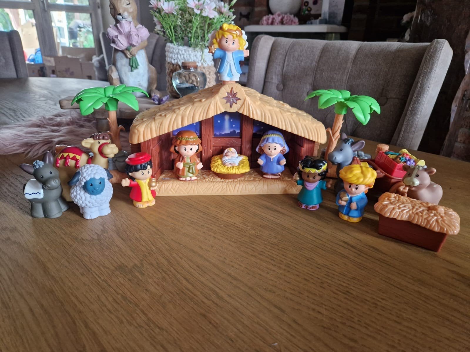 Fisher-Price Little People Kerststal, Kinderen en Baby's, Ophalen of Verzenden, Zo goed als nieuw, Speelset, Met licht