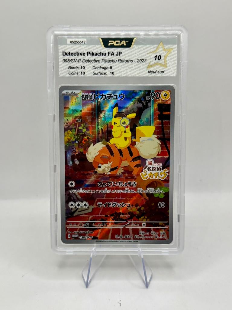 Pokémon TCG Détective Pikachu 098/SV-P Promo PCA 10 Neuf, Enlèvement ou Envoi, Neuf, Cartes en vrac, Foil