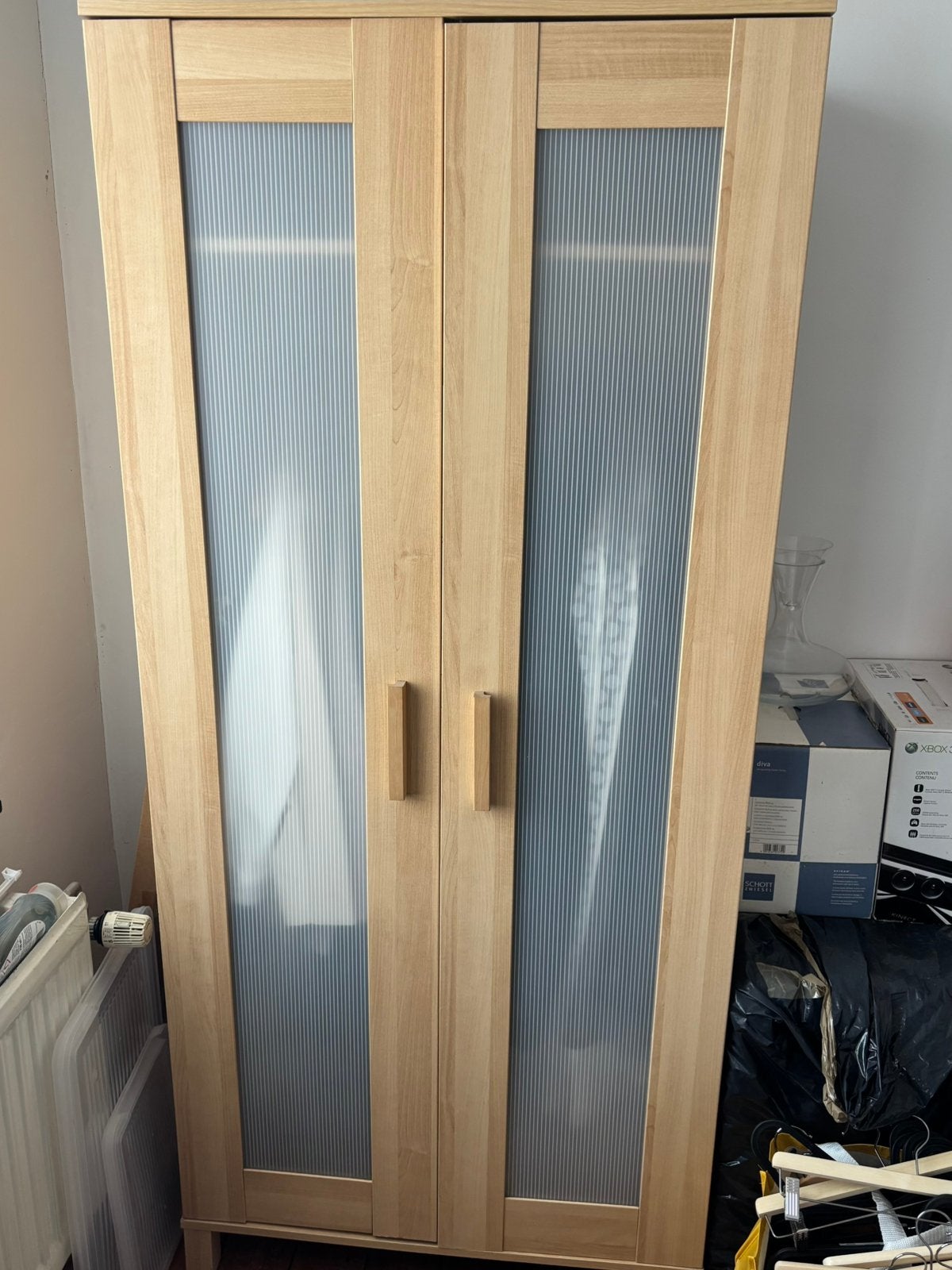 Armoire penderie deux portes et une étagère en haut, Enlèvement, Utilisé