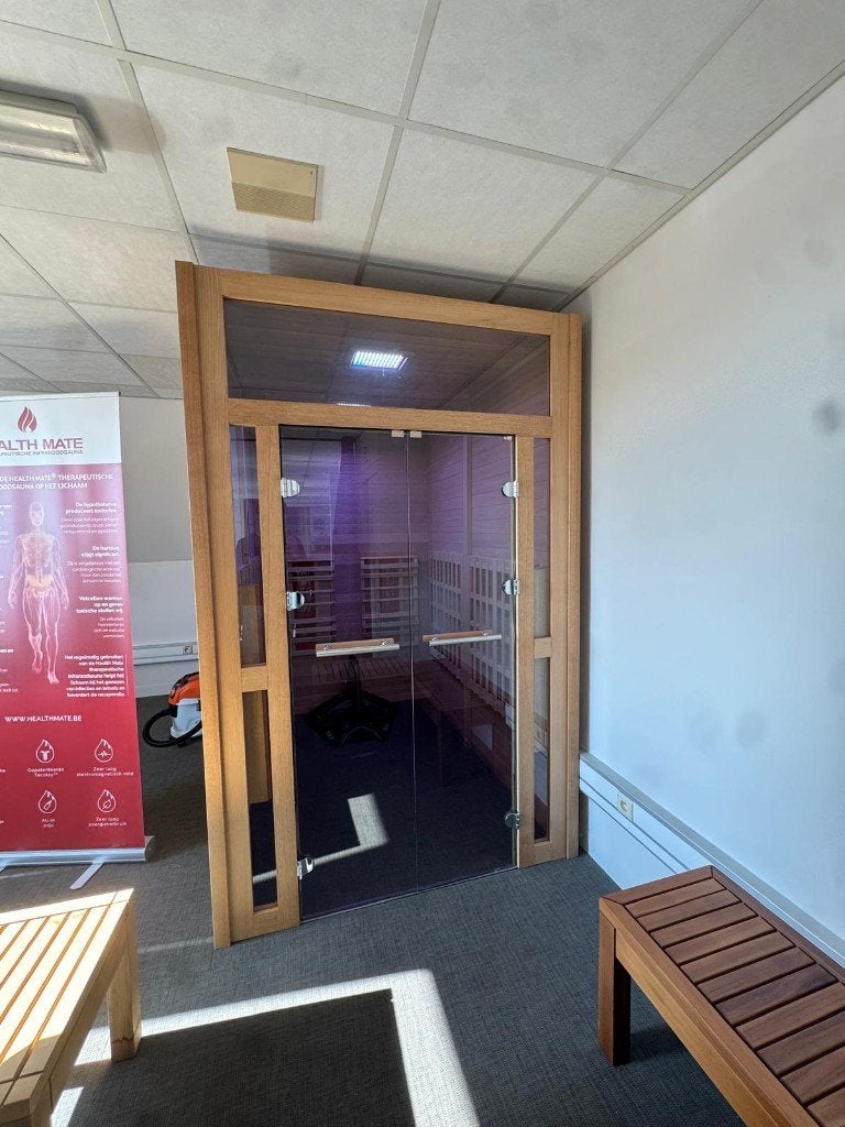 Health Mate infrarood sportcabine 2022, fiets past erin, Sports & Fitness, Enlèvement, Comme neuf, Infrarouge, Sauna complet