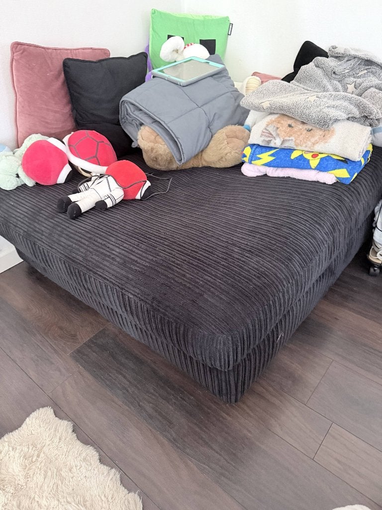 Poef donkerblauw, perfecte staat, Ophalen, Zo goed als nieuw, Blauw, Zitzak