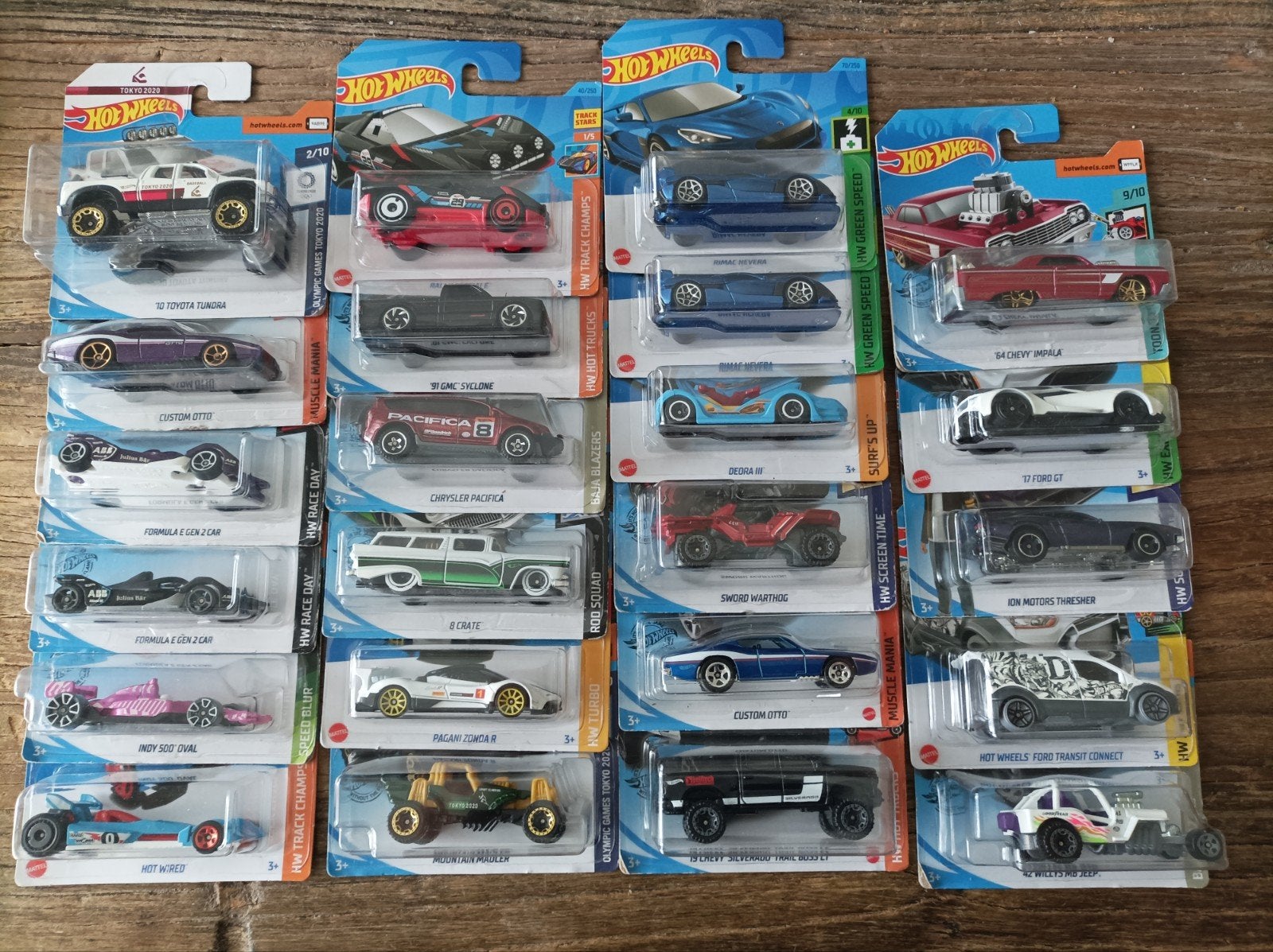 Hot Wheels, Rimac Nevera, Toyota, Ford , formule, enz 3 euro, Ophalen of Verzenden