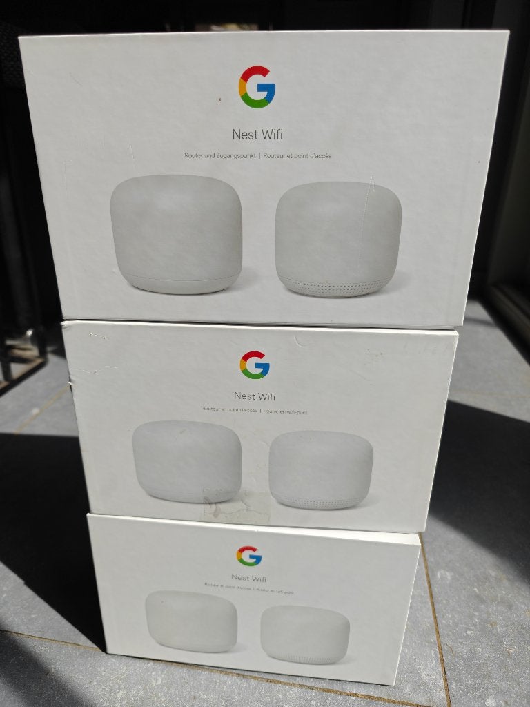 Google Nest Wifi Mesh Duo Pack - €75/set of 3 sets voor €150, Ophalen, Zo goed als nieuw, Google