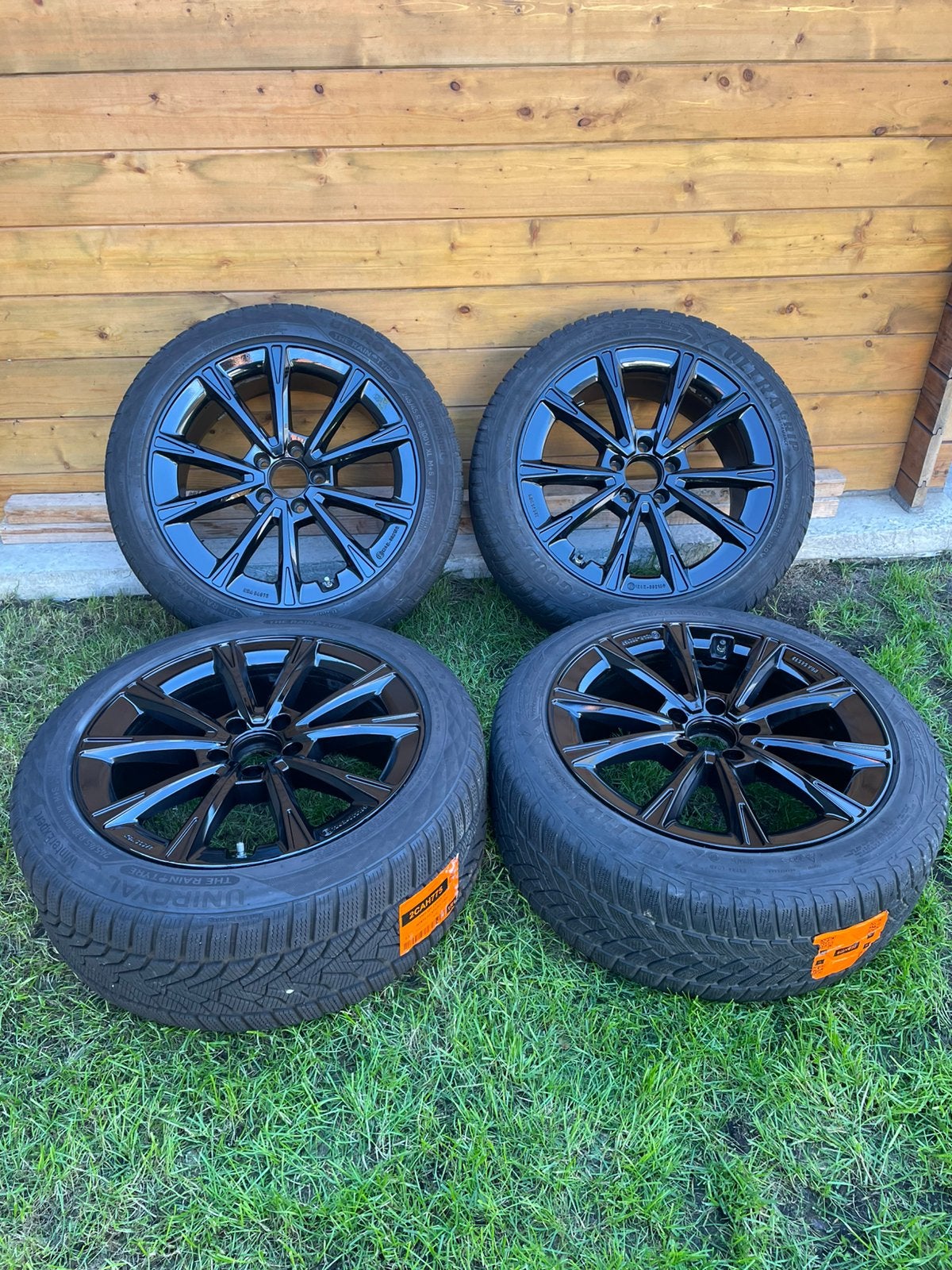 Jantes 5x112 18 pouces avec pneus Mercedes Classe V245 45 18, Enlèvement, Comme neuf