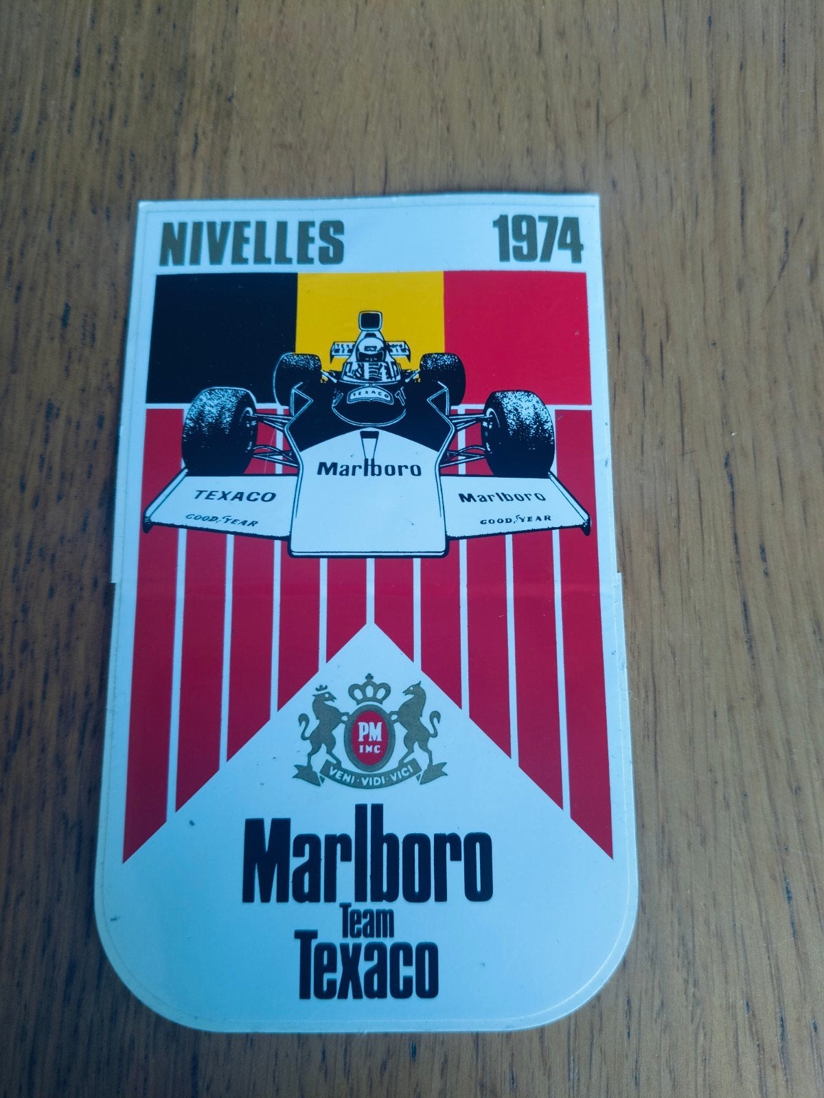 oude sticker F1 Nivelles 1974, Enlèvement ou Envoi
