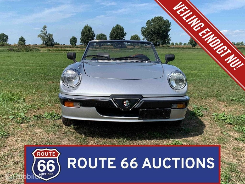 Alfa Romeo Spider 2.0 | 1988 | Route 66 Auctions, Autos, Achat, Entreprise, Boîte manuelle, Autre carrosserie