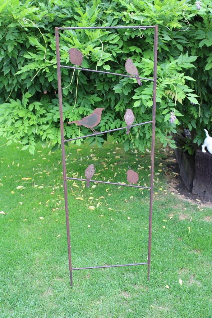 panneau avec oiseaux en métal rouillé ., Enlèvement, Neuf, Métal, Animal