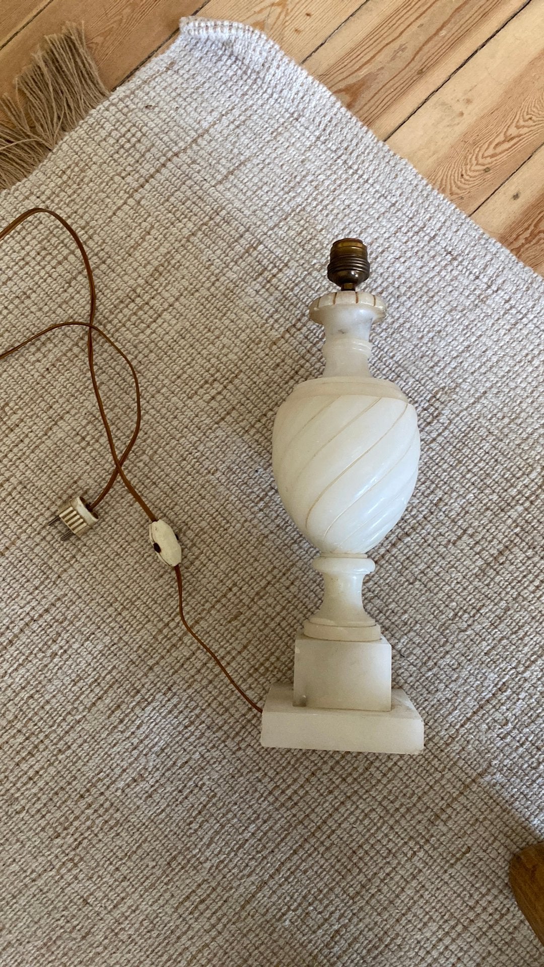 Pied Lampe Albatre, Marron, Enlèvement, Comme neuf, Classique