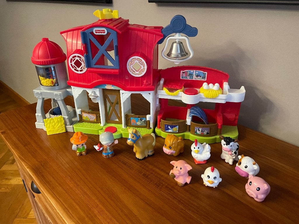 Boerderij + diertjes fisher price, Enlèvement, Utilisé, Set de jeu