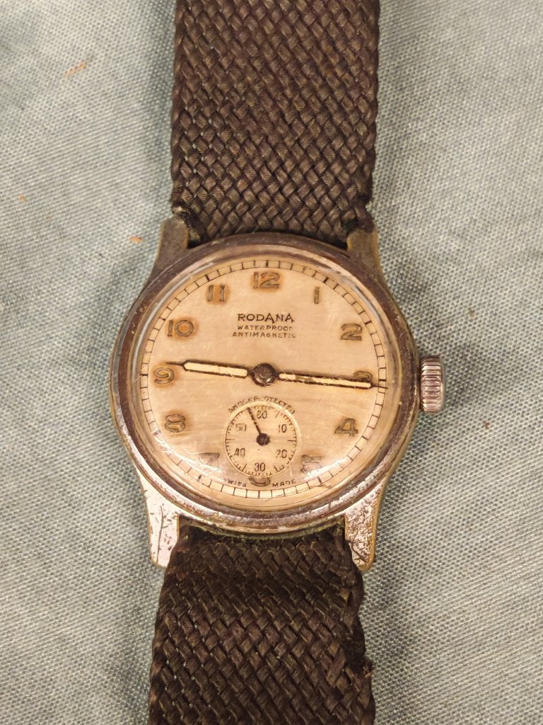 Vintage Rodana / Rodania Uurwerk, Overige merken, Gebruikt, Staal, Polshorloge
