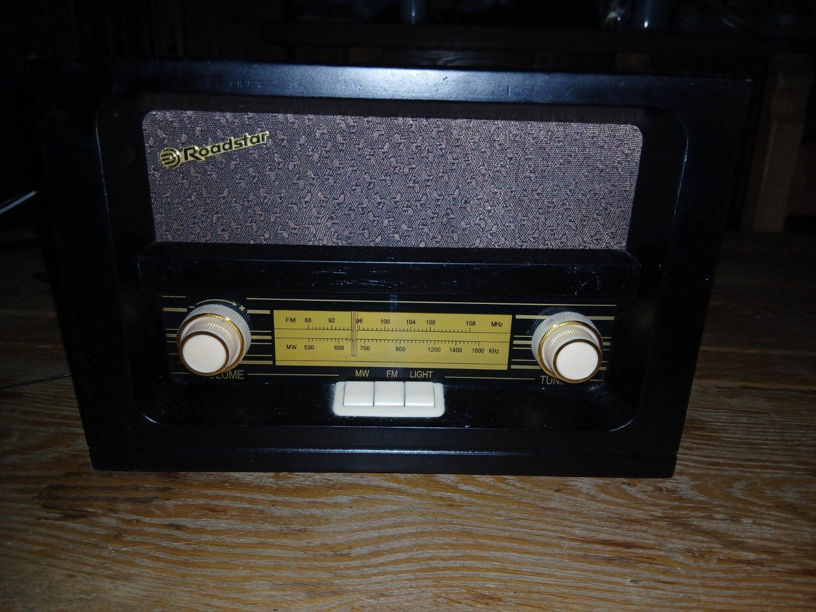 Prachtige Roadstar HRA-1520 Retro Radio – Massief Hout & Per, Enlèvement, Radio