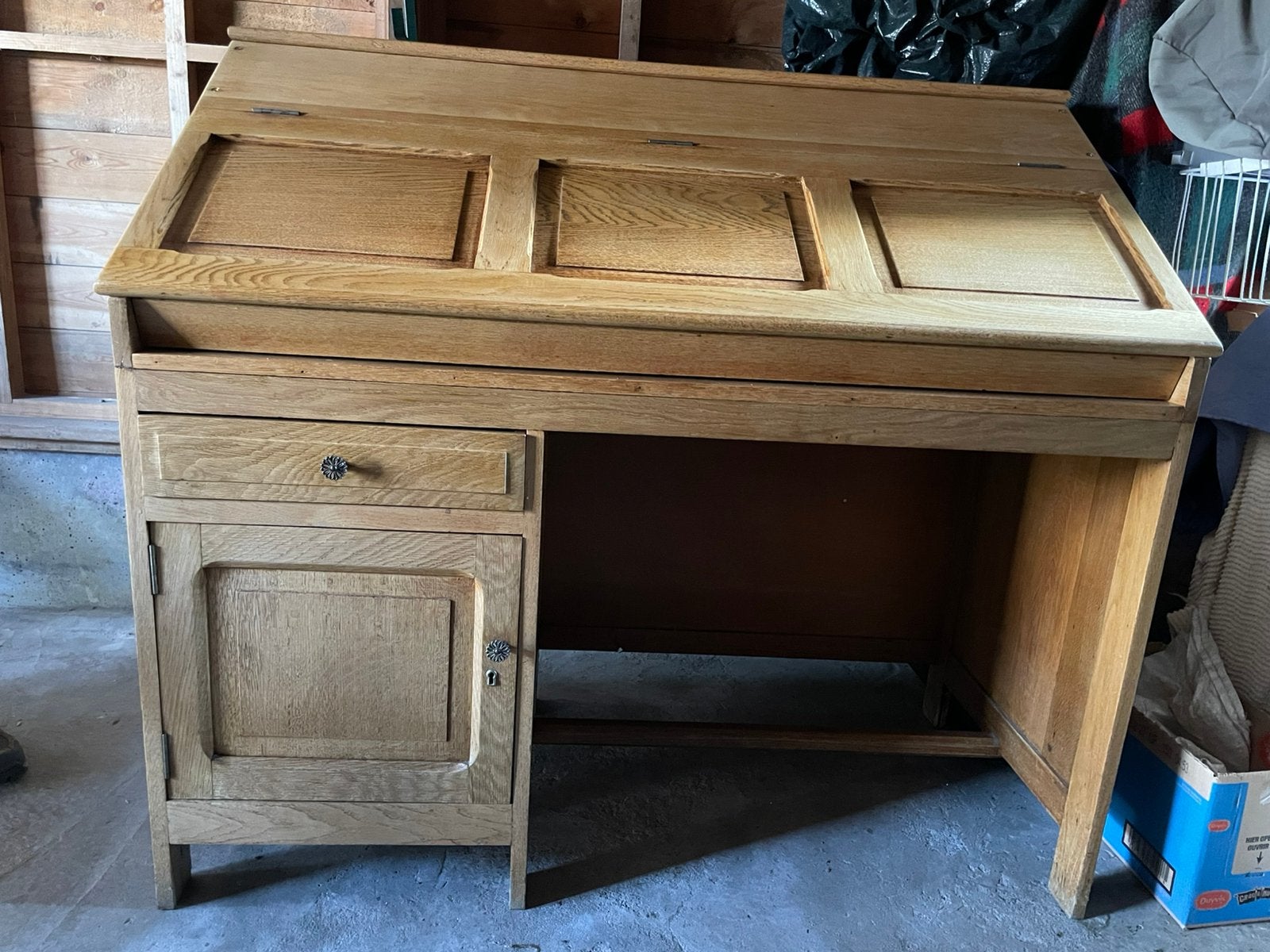 Secretaire eiken, Ophalen, Gebruikt
