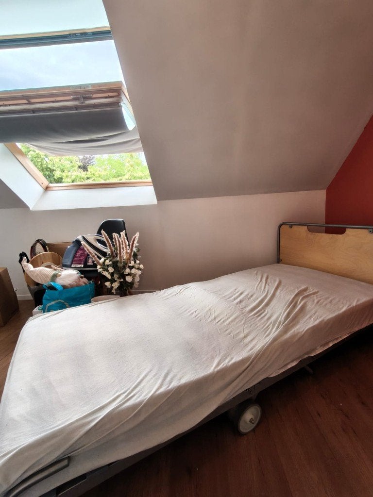 Bed opplooibaar, Huis en Inrichting, Ophalen, Gebruikt, 90 cm, Eenpersoons